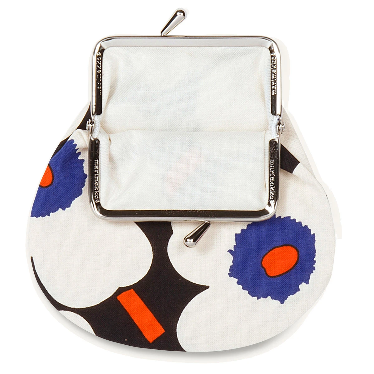 Marimekko Unikko Blue / Orange Coin Purse 4 Marimekko Unikko Blue / Orange Coin Purse - Image 2