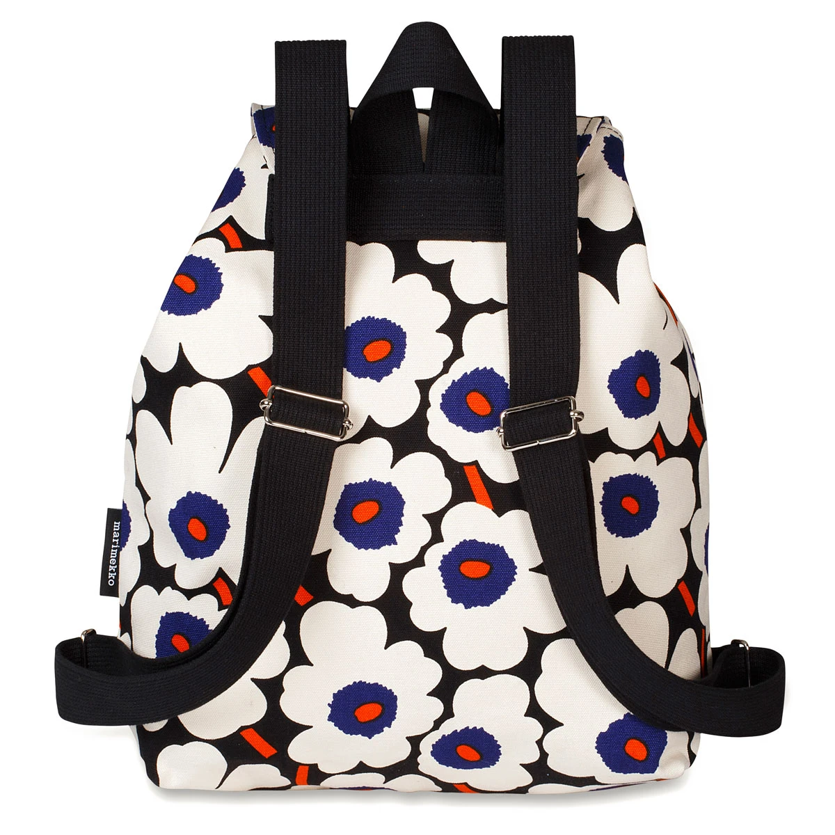 Marimekko Unikko Blue / Orange Erika Backpack 3 Marimekko Unikko Blue / Orange Erika Backpack
