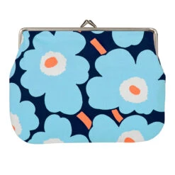 Marimekko Unikko Blue / Peach Large Coin Purse