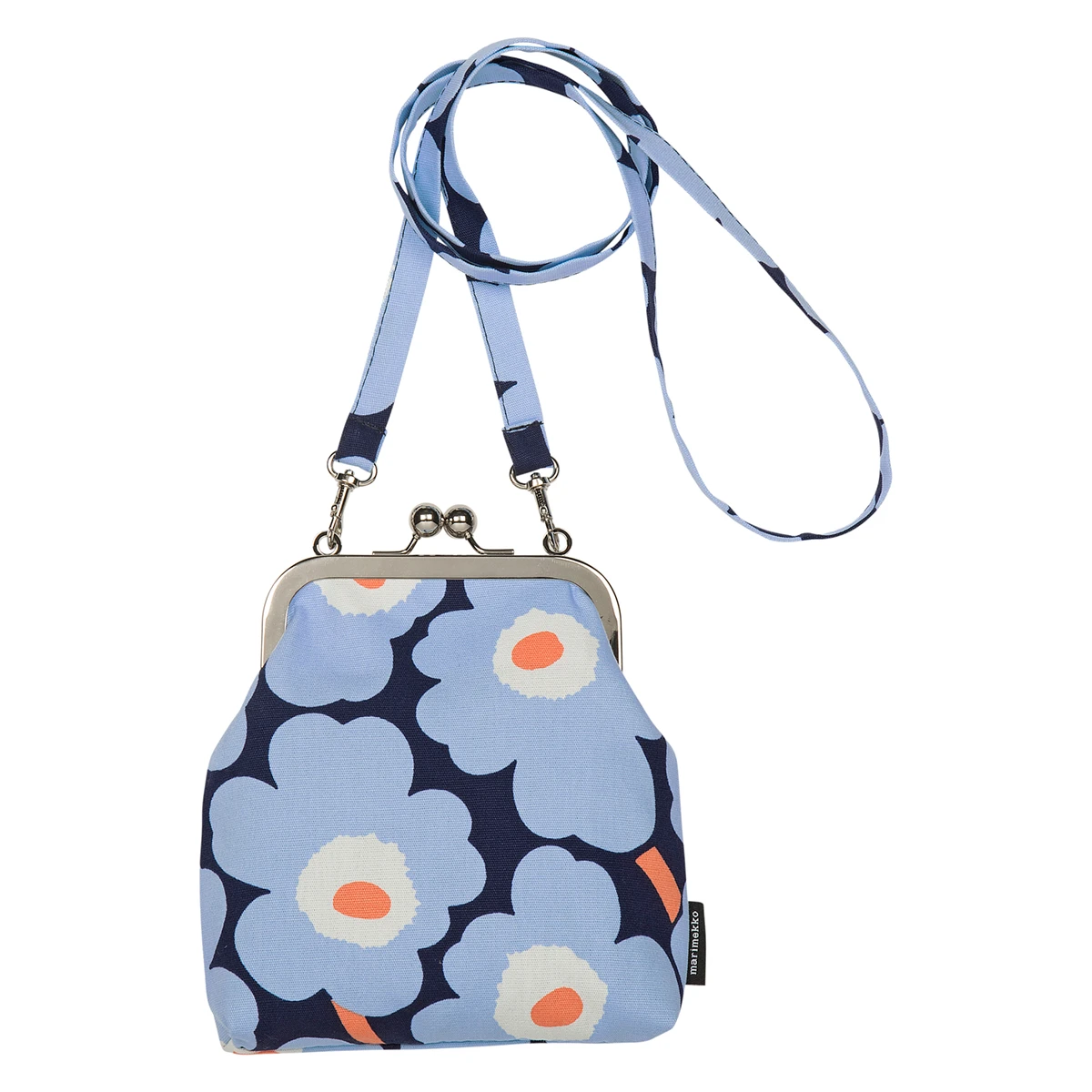 Marimekko Unikko Blue / Peach Roosa Purse 3 Marimekko Unikko Blue / Peach Roosa Purse