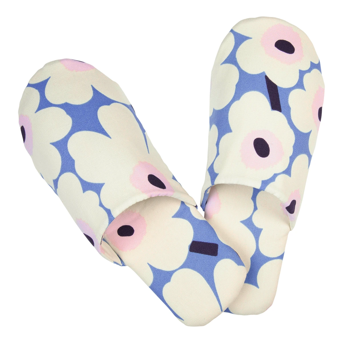Marimekko Unikko Blue / White / Pink Slippers 5 Marimekko Unikko Blue / White / Pink Slippers - Image 3