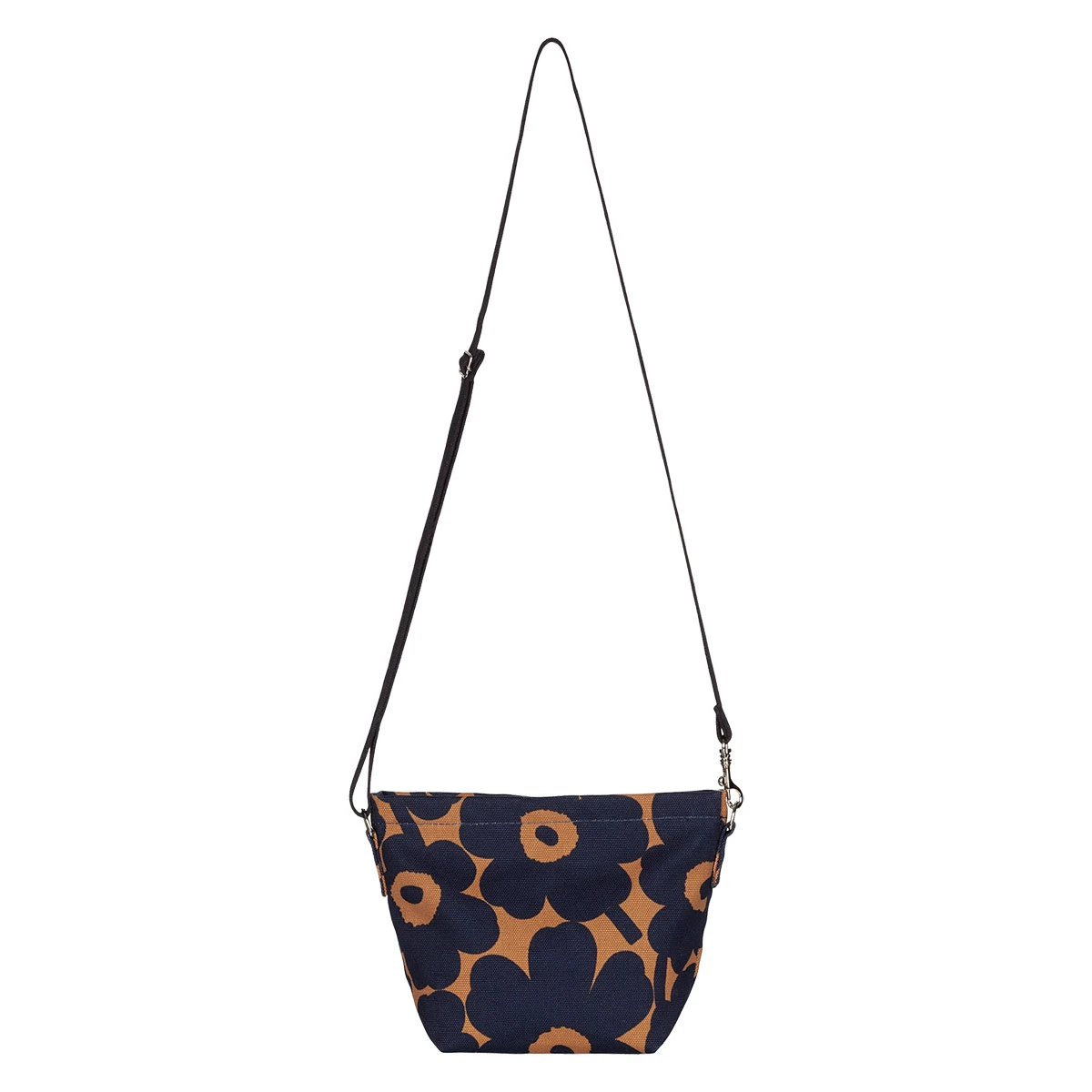Marimekko Unikko Brown / Navy Blue Mini Crossbody Bag 6 Marimekko Unikko Brown / Navy Blue Mini Crossbody Bag - Image 4