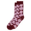 Marimekko Unikko Burgundy / Lilac Wool Umina Socks