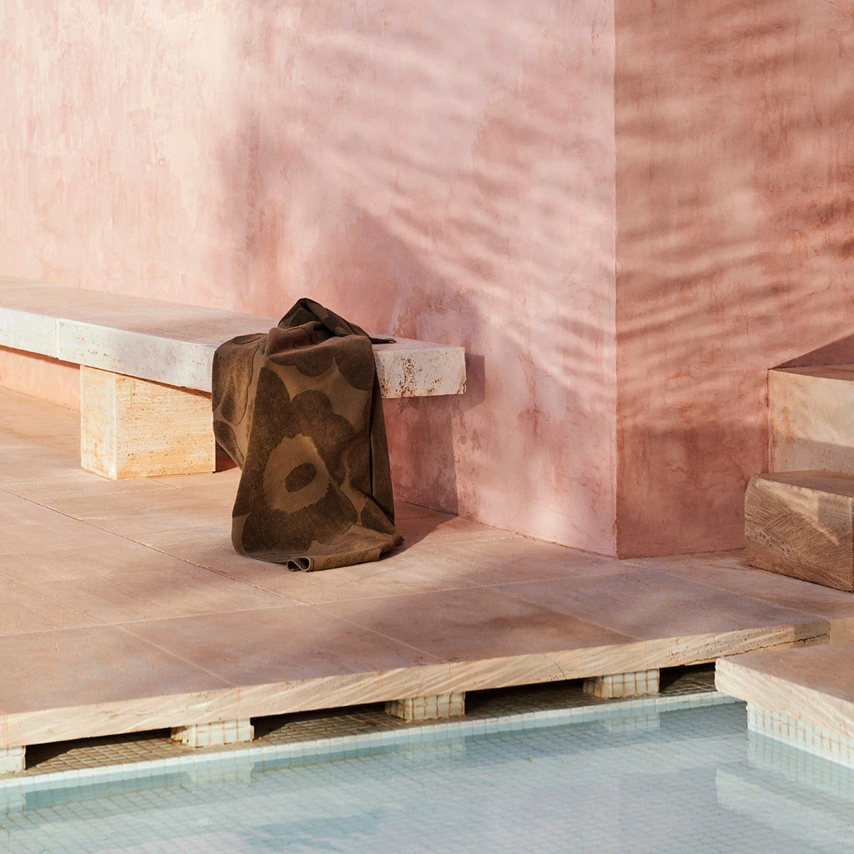 Marimekko Unikko Dark Sand Bath Towel 3 Marimekko Unikko Dark Sand Bath Towel