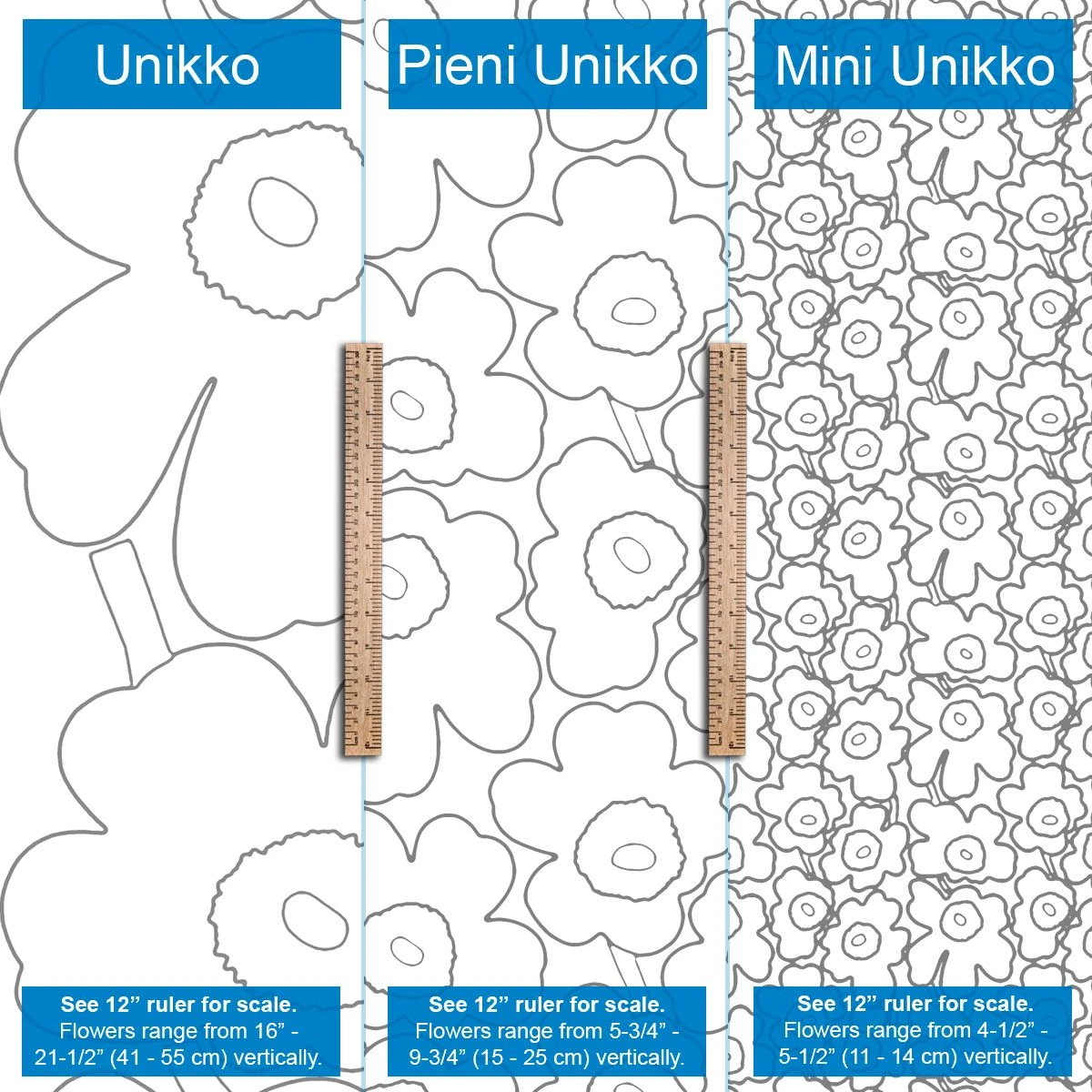 Marimekko Unikko Green / Beige Cotton / Linen Fabric 4 Marimekko Unikko Green / Beige Cotton / Linen Fabric - Image 2