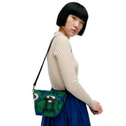Marimekko Unikko Green / Pink / Blue Mono Mini Crossbody Bag -home decoration marimekko unikko green pink blue mono mini crossbody bag 59