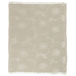 Marimekko Unikko Ivory / Beige Lightweight Blanket