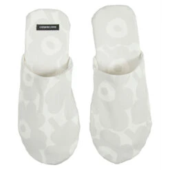 Marimekko Unikko Ivory / Grey Slippers