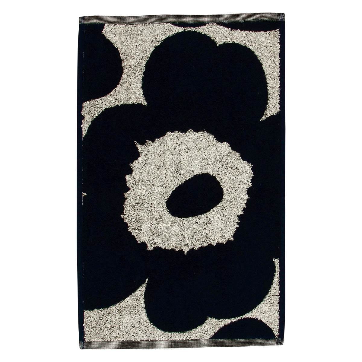 Marimekko Unikko Ivory / Navy Guest Towel 5 Marimekko Unikko Ivory / Navy Guest Towel - Image 3