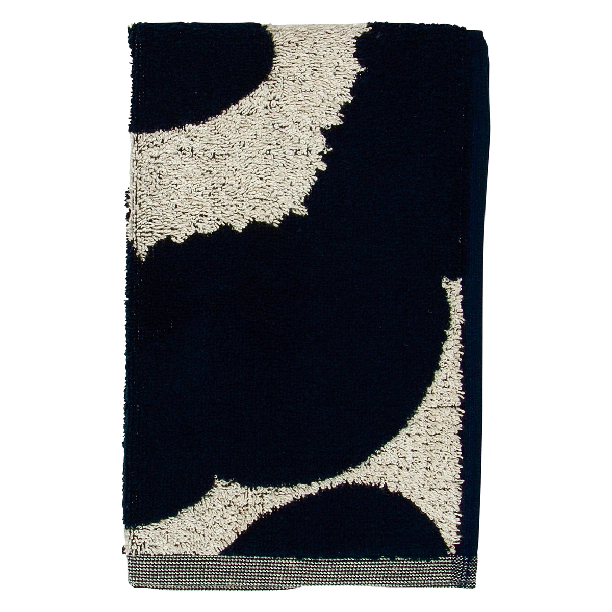 Marimekko Unikko Ivory / Navy Guest Towel 3 Marimekko Unikko Ivory / Navy Guest Towel