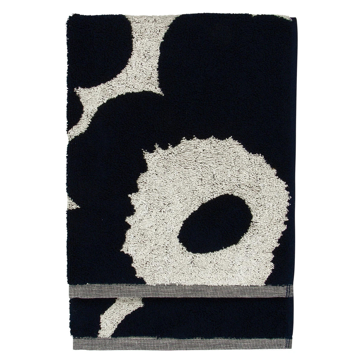 Marimekko Unikko Ivory /Navy Hand Towel 5 Marimekko Unikko Ivory /Navy Hand Towel - Image 3