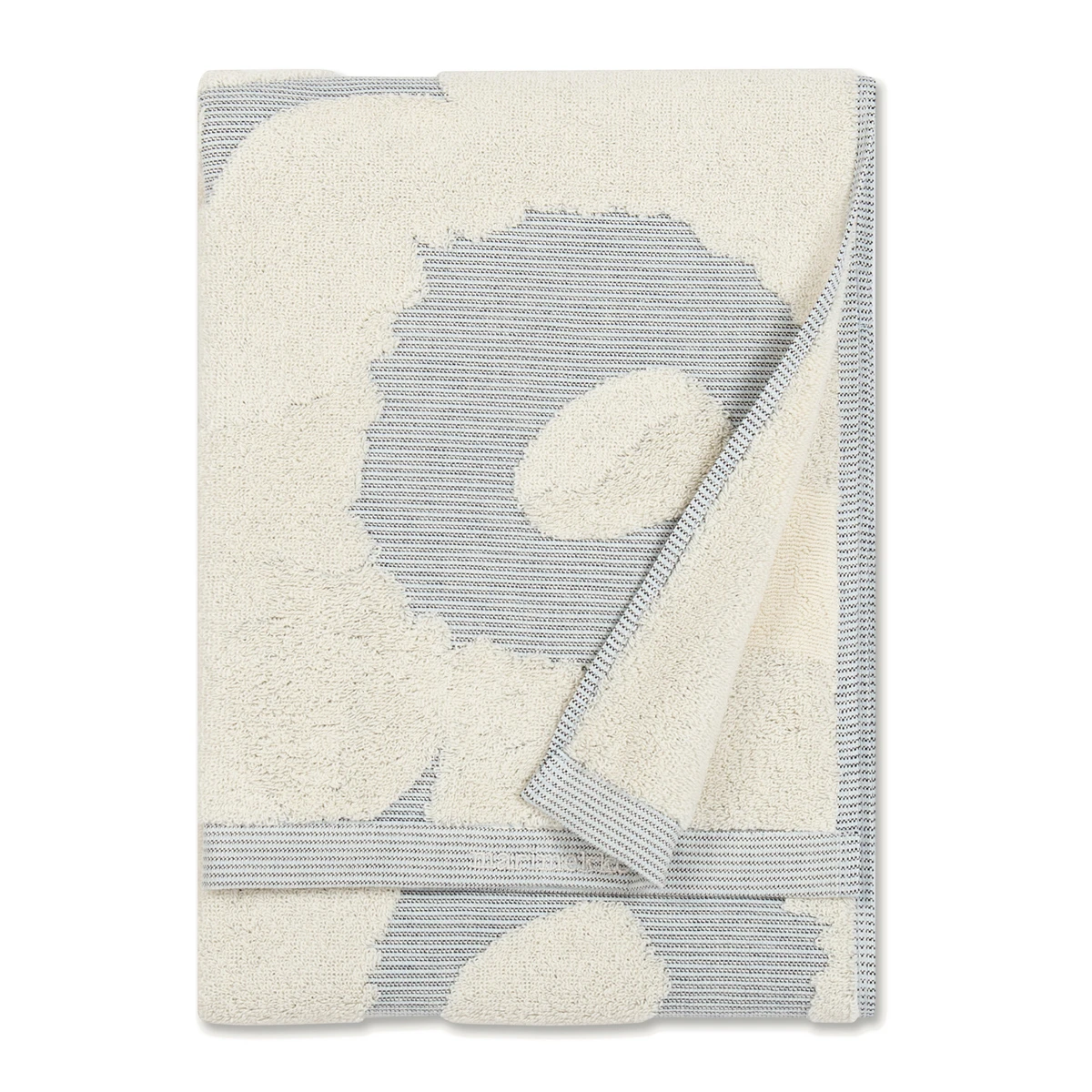 Marimekko Unikko Jacquard Blue Hand Towel 4 Marimekko Unikko Jacquard Blue Hand Towel - Image 2