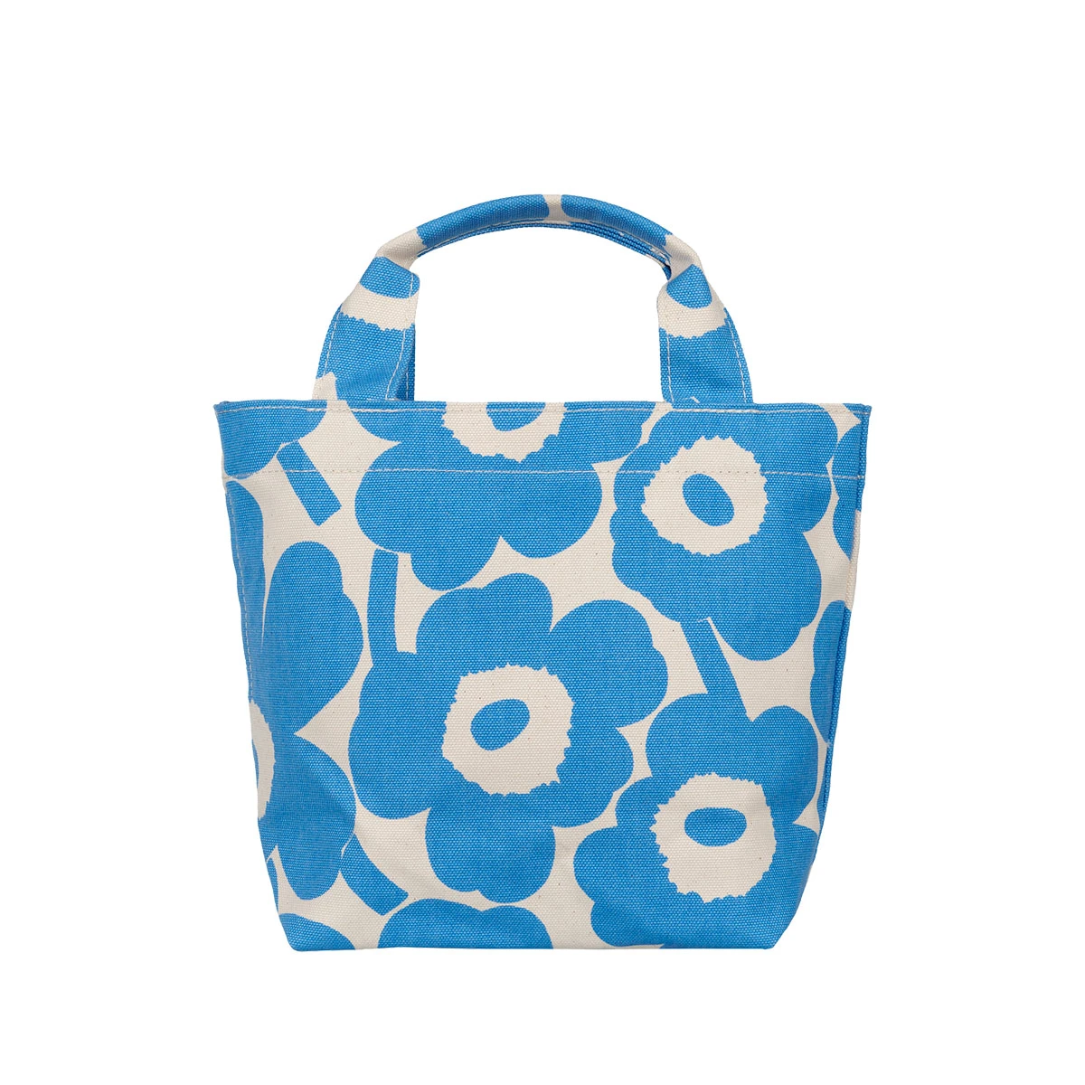 Marimekko Unikko Light Blue / White Mini Tote Bag 4 Marimekko Unikko Light Blue / White Mini Tote Bag - Image 2