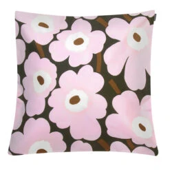 Marimekko Unikko Lilac / Brown Large Throw Pillow