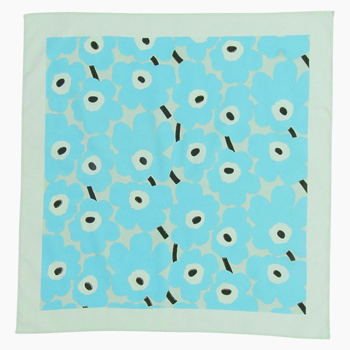 Marimekko Unikko Mint / Blue Taisa Scarf 4 Marimekko Unikko Mint / Blue Taisa Scarf - Image 2