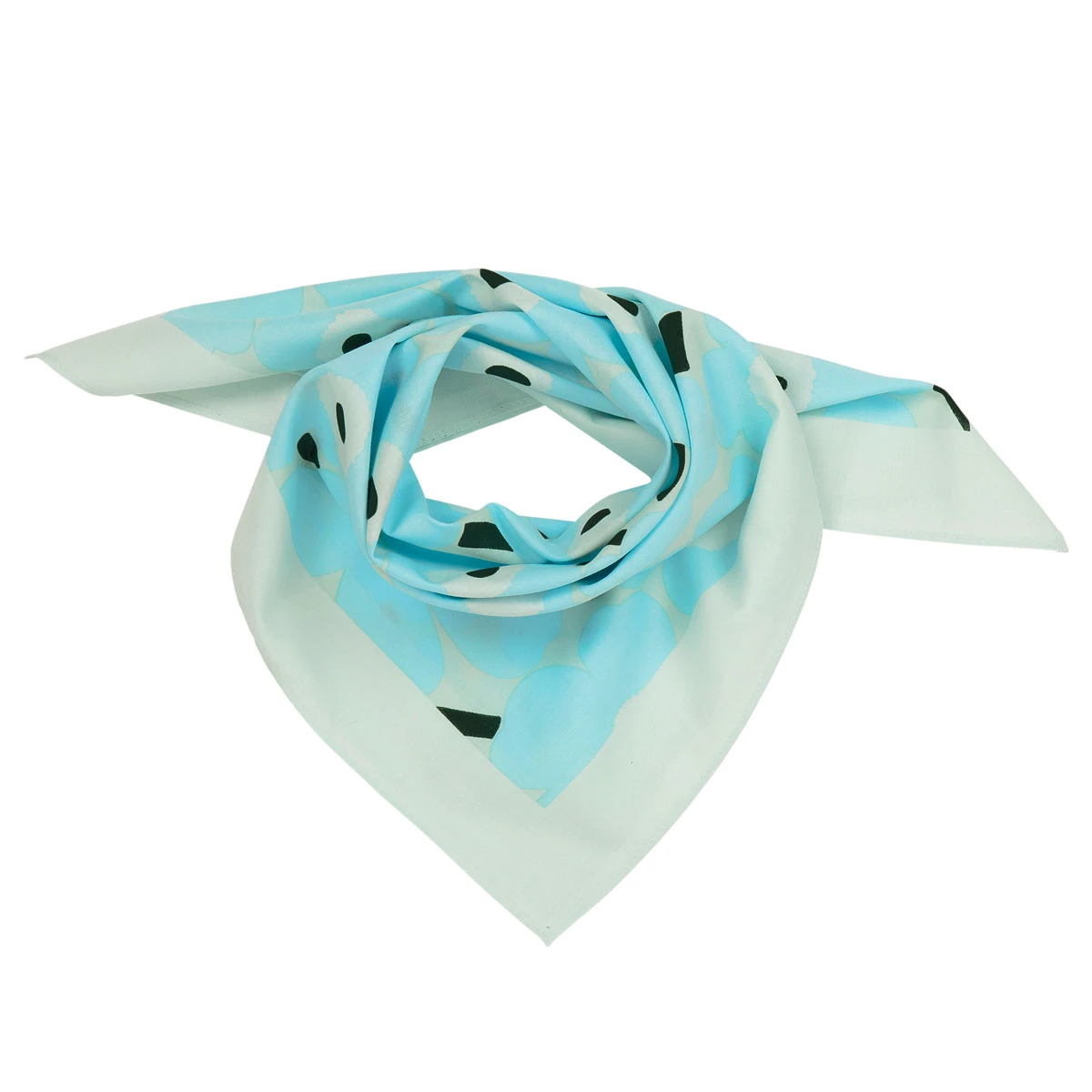 Marimekko Unikko Mint / Blue Taisa Scarf 3 Marimekko Unikko Mint / Blue Taisa Scarf