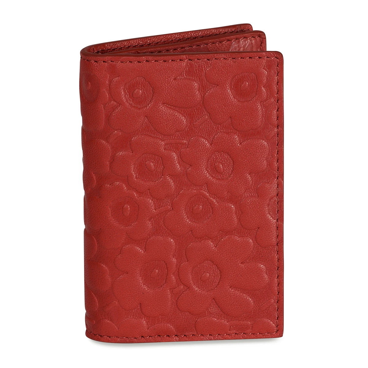 Marimekko Unikko Mona Red Leather Wallet 4 Marimekko Unikko Mona Red Leather Wallet - Image 2