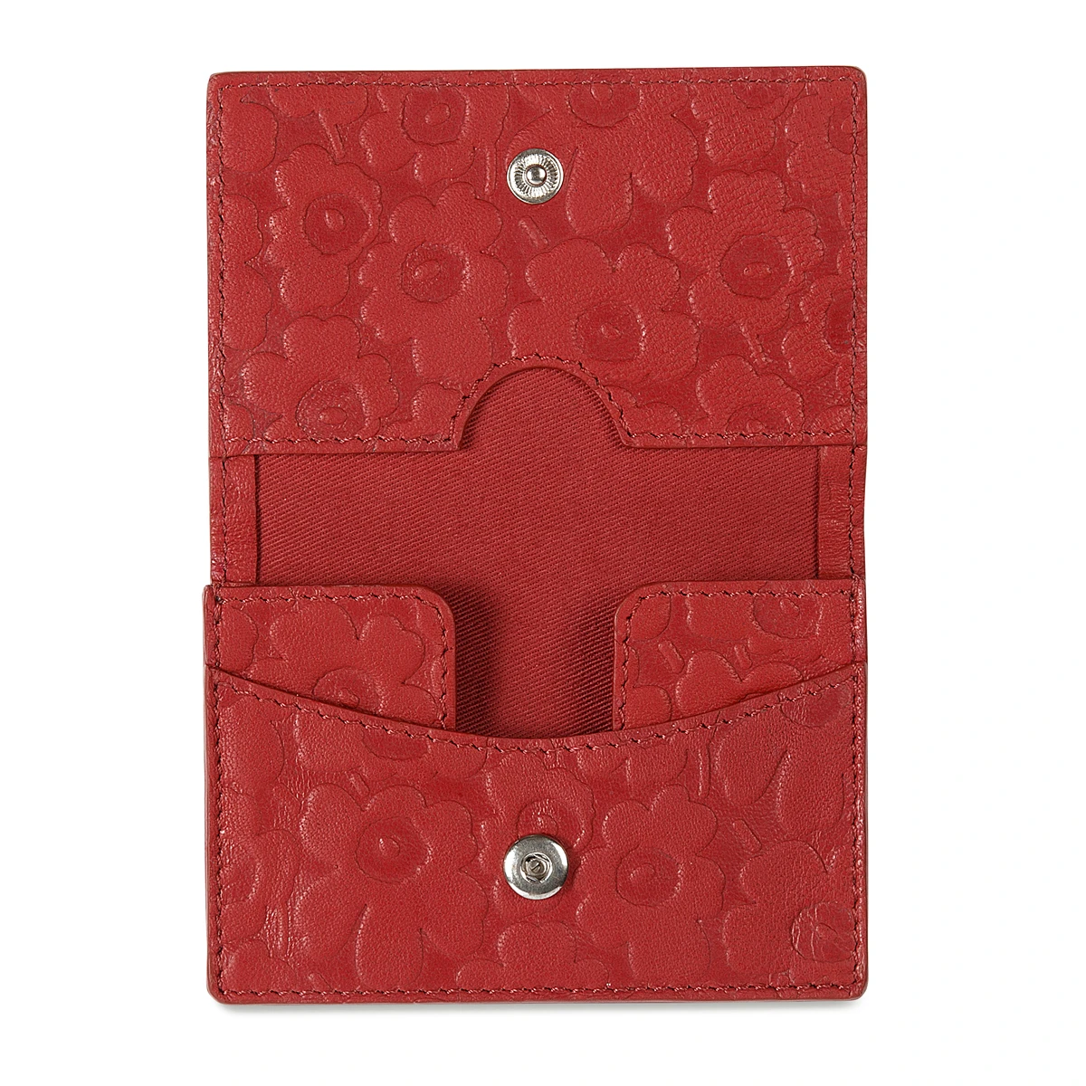 Marimekko Unikko Mona Red Leather Wallet 3 Marimekko Unikko Mona Red Leather Wallet