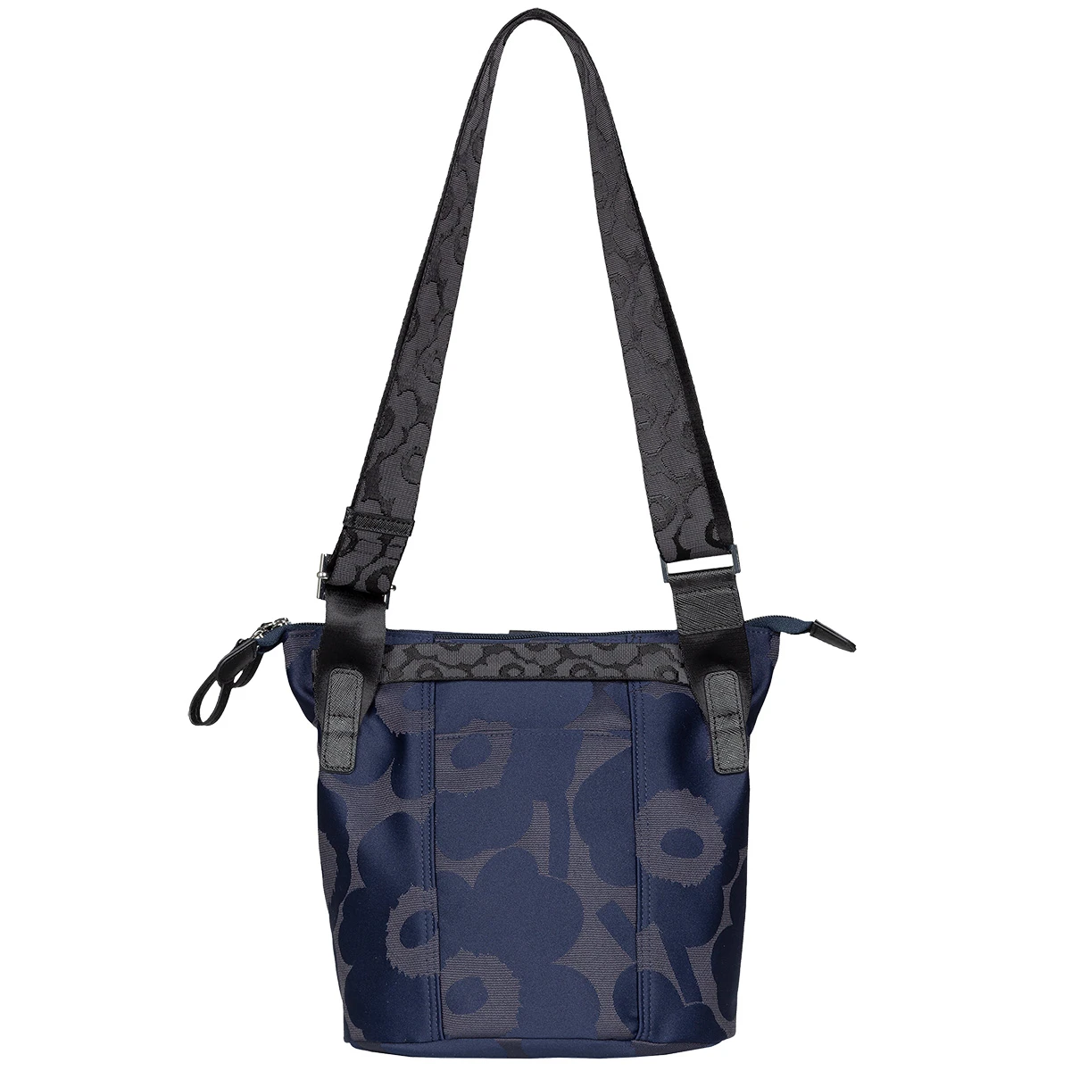 Marimekko Unikko Navy Blue / Black Carry All Bag 3 Marimekko Unikko Navy Blue / Black Carry All Bag