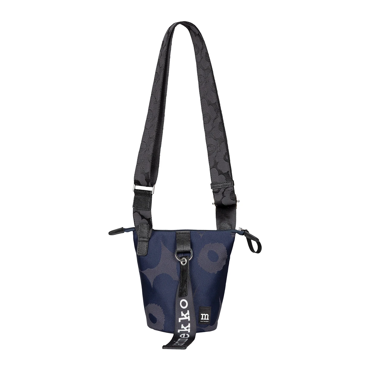 Marimekko Unikko Navy Blue / Black Essential Bucket Bag 4 Marimekko Unikko Navy Blue / Black Essential Bucket Bag - Image 2