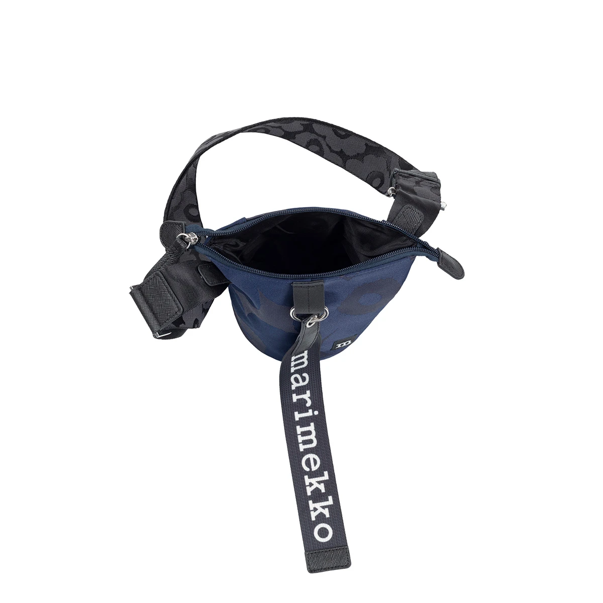 Marimekko Unikko Navy Blue / Black Essential Bucket Bag 3 Marimekko Unikko Navy Blue / Black Essential Bucket Bag