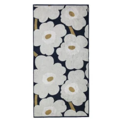 Marimekko Unikko Navy / Grey Bath Towel