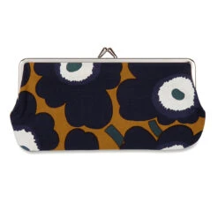 Marimekko Unikko Ochre / Navy Eyeglass Case