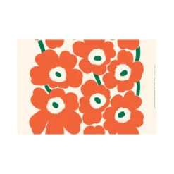 Marimekko Unikko Off White / Orange / Green Outdoor Polyester Fabric 10 Marimekko Unikko Off White / Orange / Green Outdoor Polyester Fabric -home decoration marimekko unikko off white orange green outdoor fabric 25