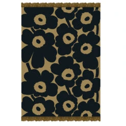 Marimekko Unikko Olive / Navy Blanket