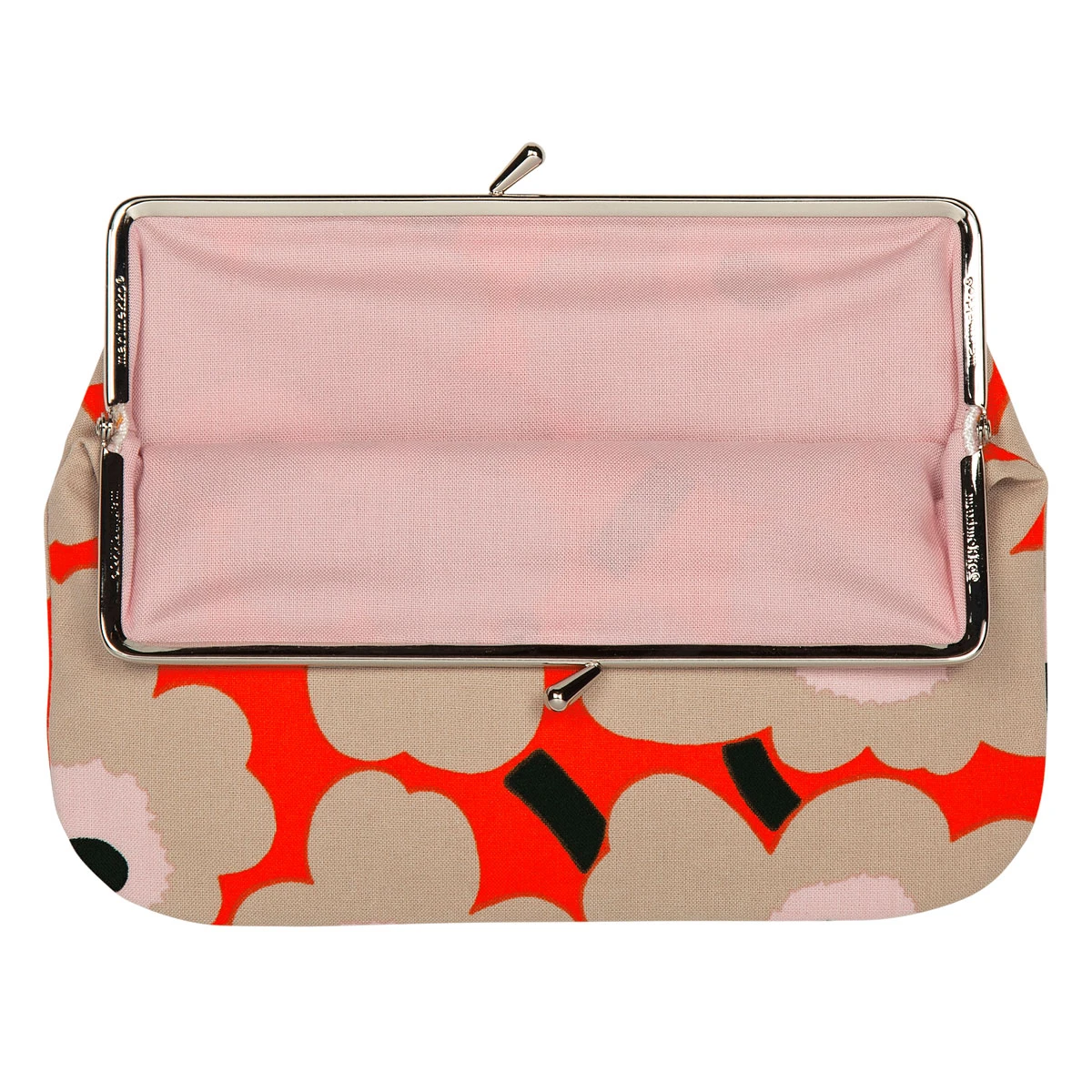 Marimekko Unikko Orange / Beige / Pink Large Coin Purse 3 Marimekko Unikko Orange / Beige / Pink Large Coin Purse