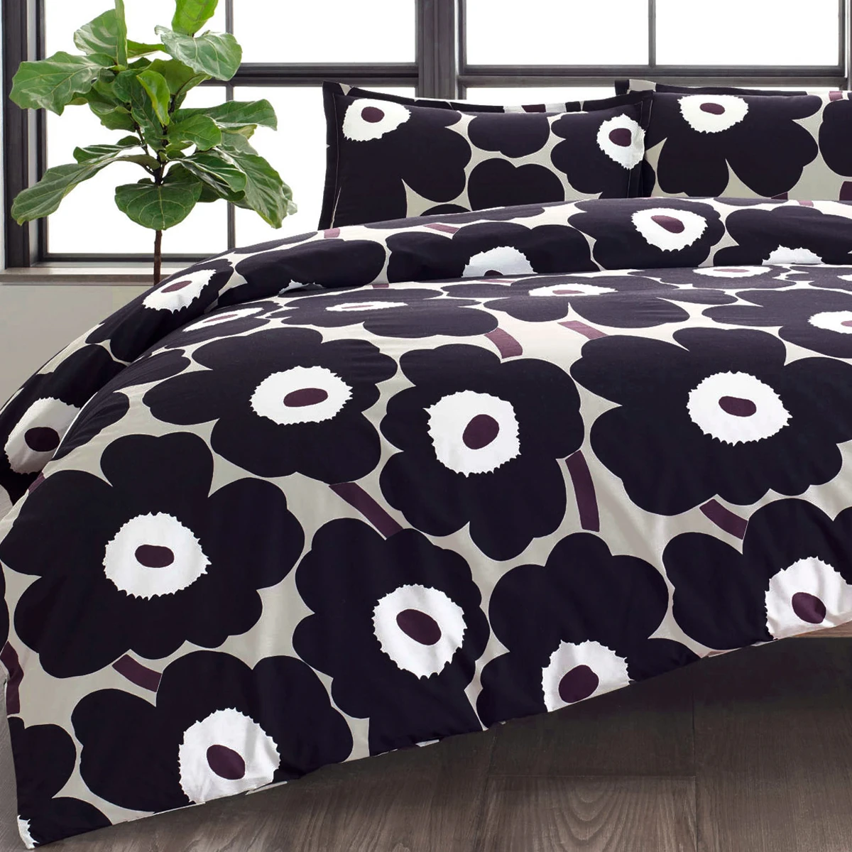 Marimekko Unikko Paloma King Duvet Cover Set 3 Marimekko Unikko Paloma King Duvet Cover Set
