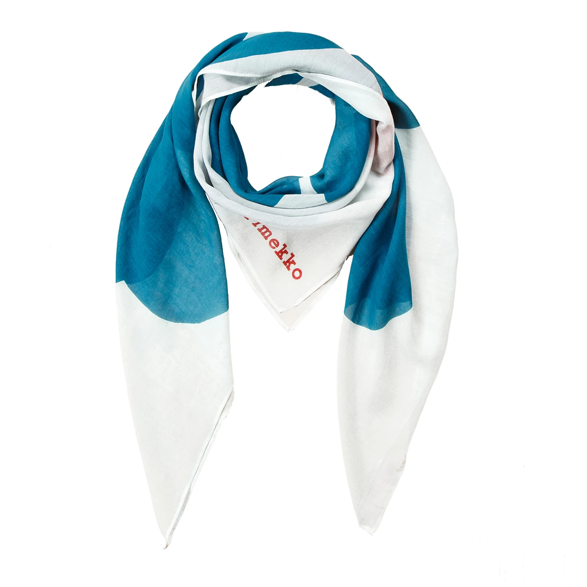 Marimekko Unikko Petrol Nelli Scarf 4 Marimekko Unikko Petrol Nelli Scarf - Image 2