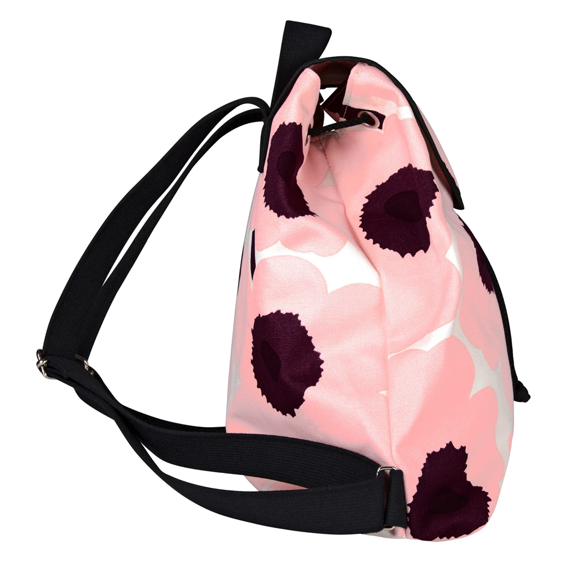 Marimekko Unikko Pink / Burgundy Erika Backpack 5 Marimekko Unikko Pink / Burgundy Erika Backpack - Image 3