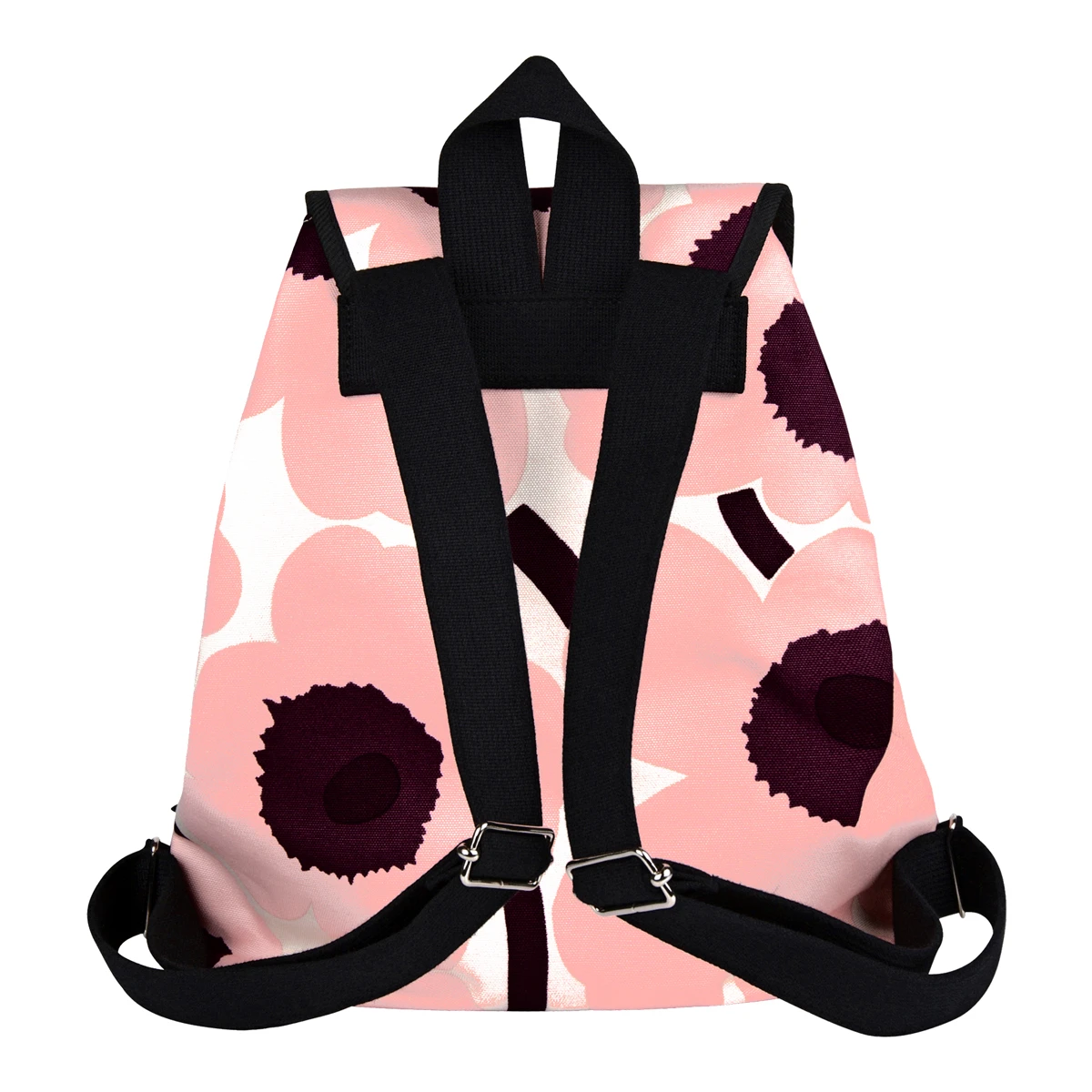 Marimekko Unikko Pink / Burgundy Erika Backpack 7 Marimekko Unikko Pink / Burgundy Erika Backpack - Image 5