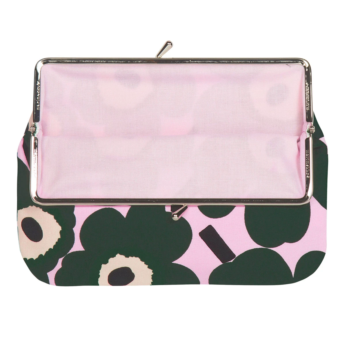 Marimekko Unikko Pink / Green Large Coin Purse 3 Marimekko Unikko Pink / Green Large Coin Purse