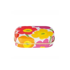 Marimekko Unikko Pink/Orange/Yellow Small Tin Case