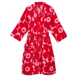 Marimekko Unikko Pink / Red Bathrobe 8 Marimekko Unikko Pink / Red Bathrobe -home decoration marimekko unikko pink red bathrobe 41