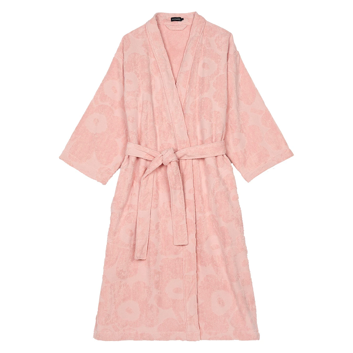 Marimekko Unikko Powder Pink Bathrobe 5 Marimekko Unikko Powder Pink Bathrobe - Image 3
