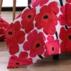 Marimekko Unikko Red / Ajo Black Reversible Full / Queen Blanket -home decoration marimekko unikko red ajo black reversible full queen blanket 66