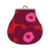 Marimekko Unikko Red / Burgundy / Pink Coin Purse