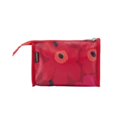 Marimekko Unikko Red Hipaus PVC Cosmetic Bag