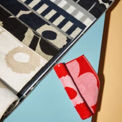 Marimekko Unikko Pink / Red Washcloth -home decoration marimekko unikko red pink washcloth 10