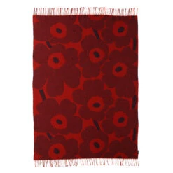 Marimekko Unikko Red / Plum Blanket -home decoration marimekko unikko red plum blanket 110