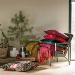 Marimekko Unikko Red / Plum Blanket -home decoration marimekko unikko red plum blanket 114