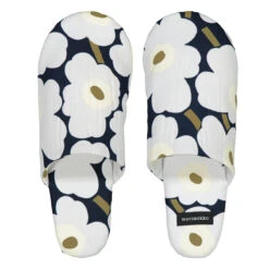 Marimekko Unikko Navy / Grey Slippers