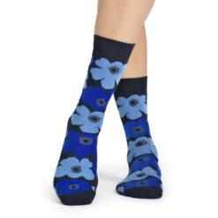 Marimekko Unikko Navy / Blue Socks