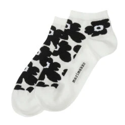 Marimekko Unikko White / Black Unikko Ankle Socks