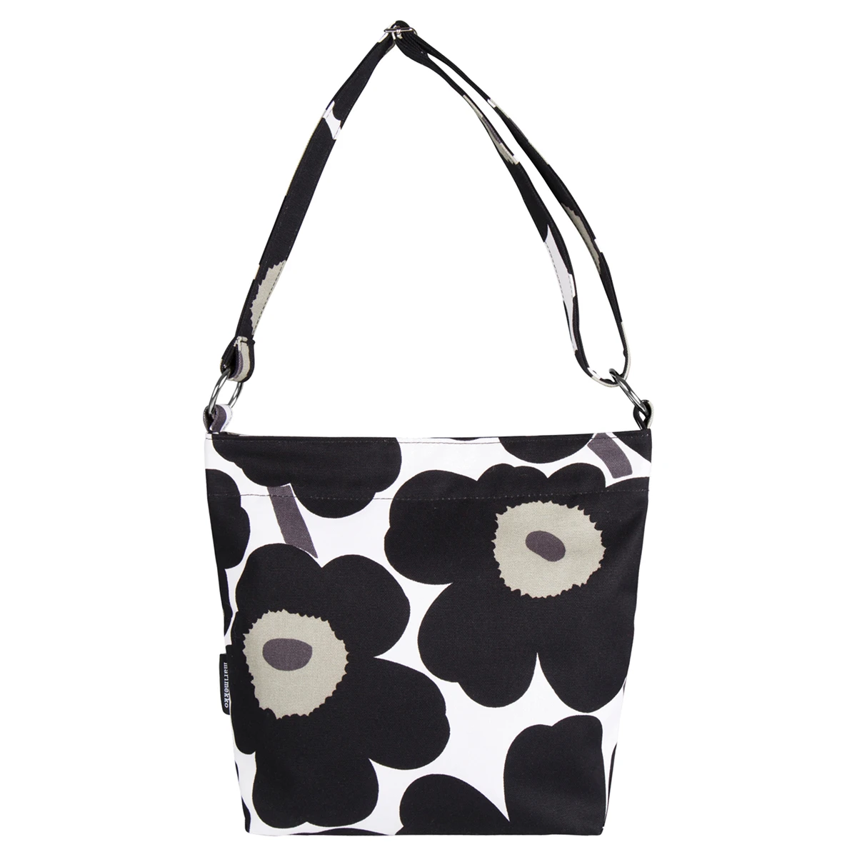 Marimekko Unikko White / Black Venni Bag 3 Marimekko Unikko White / Black Venni Bag