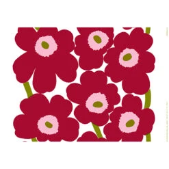 Marimekko Unikko White/Cherry PVC Fabric