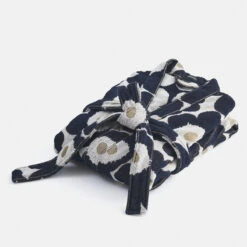 Marimekko Unikko White / Dark Blue / Gold Bathrobe 9 Marimekko Unikko White / Dark Blue / Gold Bathrobe -home decoration marimekko unikko white dark blue gold bathrobe 44